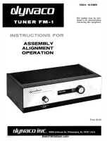 Dynaco FM-1 - Owners Manual